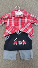 3 Month Boys Christmas/Holiday Outfit "3pcs outfit"
