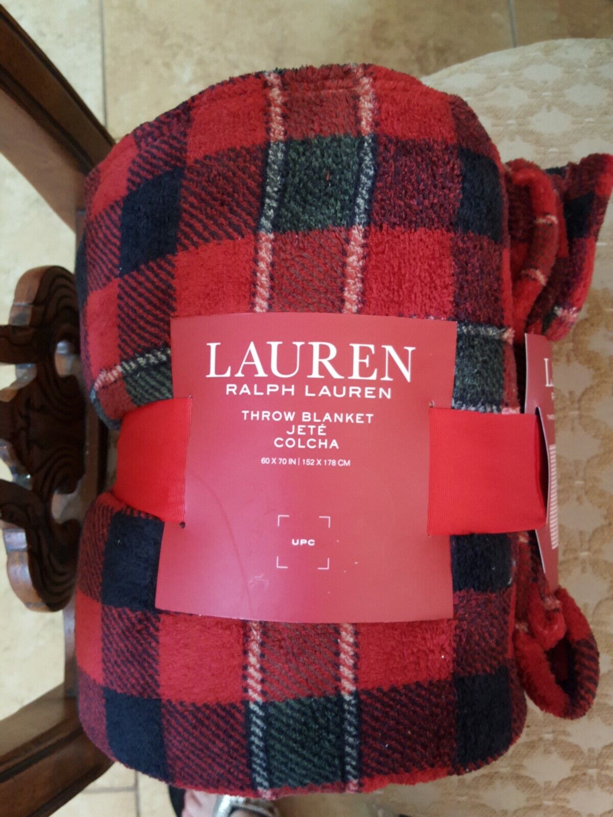 Ralph Lauren Red Black Multi Tartan Plaid Soft Fleece Throw Blanket For Sale Online EBay