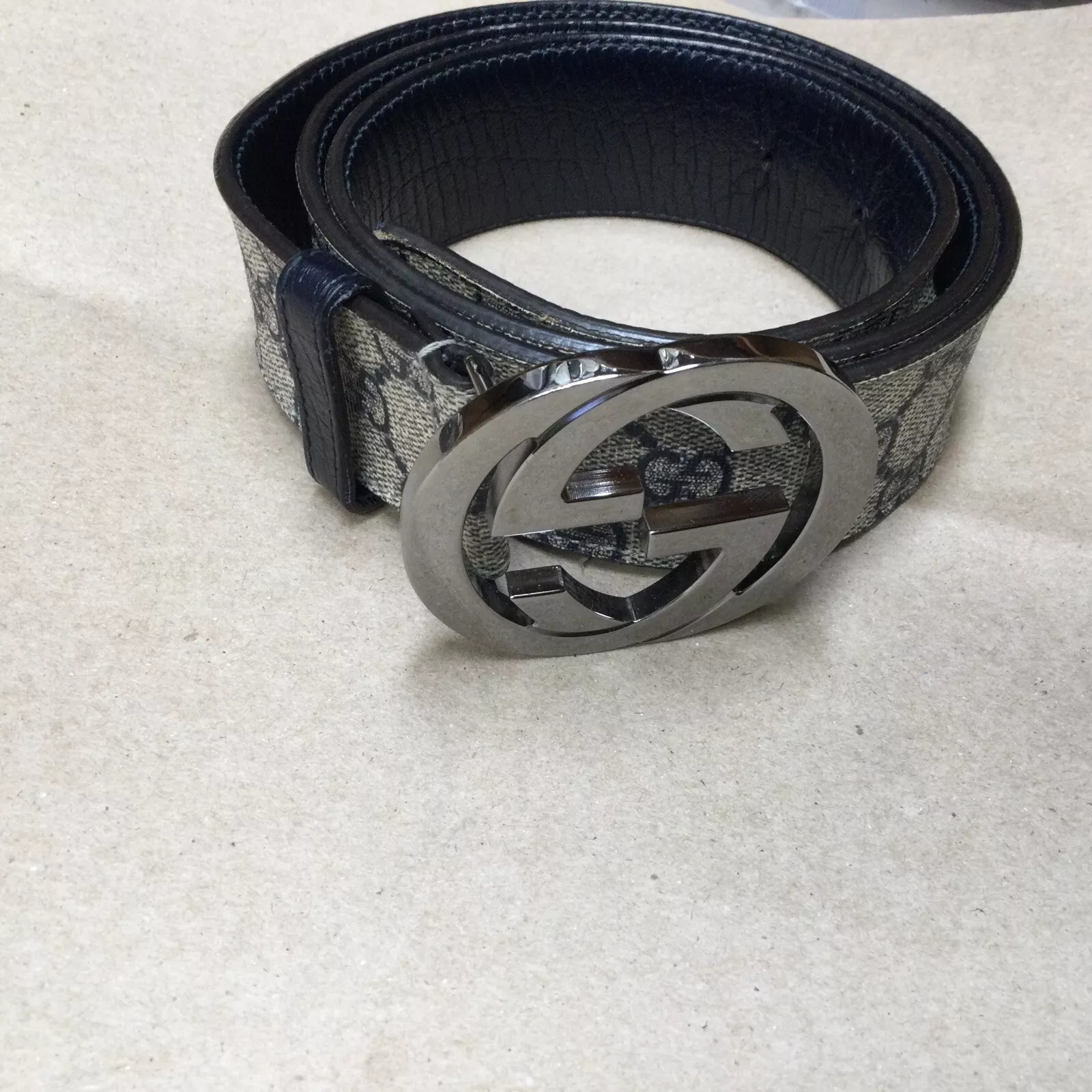Authentique ceinture homme Gucci taille 40 marron motif vintage