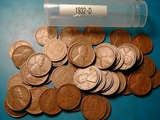Rollo de centavo de trigo Lincoln 1932-D, 50 monedas, rollo rara vez ofrecido