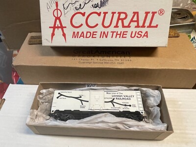 Accurail HO Scale Lehigh Valley 40' Map Box Car MIB