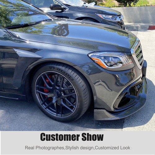 For Benz W222 S63 S65 2018+ Real Carbon Front Bumper Lip & Side Fender Cover - Picture 4 of 12