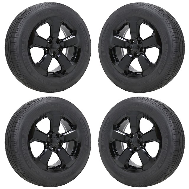 17" JEEP COMPASS GLOSS BLACK WHEELS RIMS TIRES FACTORY OEM 2018 2019