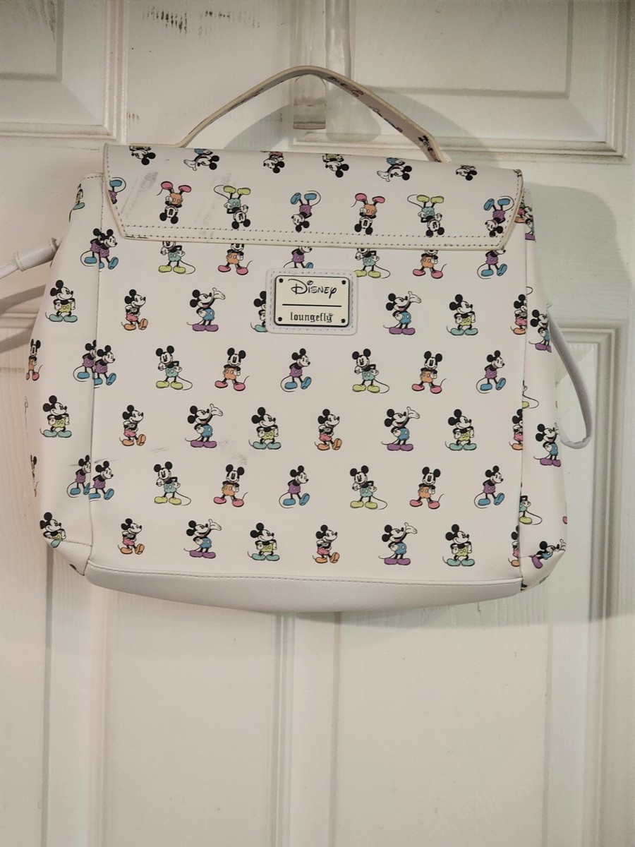 Disney Loungefly Mickey Mouse Pastel Poses Crossbody Handbag  display picture 1