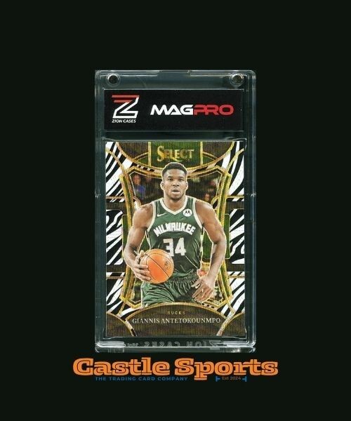 2023 Select #341 Giannis Antetokounmpo Zebra Prizm Mezzanine SSP Case Hit Bucks