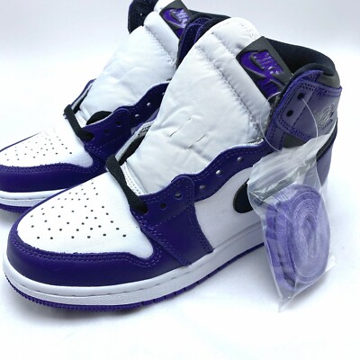 Nike Air Jordan 1 Retro High OG BG Youth shoes Court Purple/Black  575441-500 | eBay