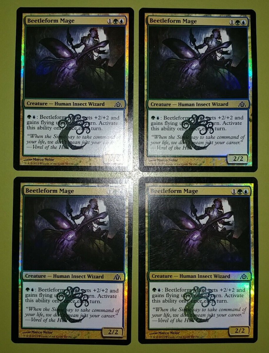 FOIL Beetleform Mage x4 Dragon's Maze 4x MTG Magic the Gathering