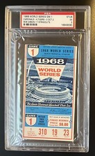 1968 World Series Game 1 Used Ticket Stub PSA 5 Rare Bob Gibson Historic 17 Ks