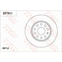 TRW 2X Bremsscheibe Hinten 272 Voll FüR VW Touran 1T1 1T2 1T3 Golf VI