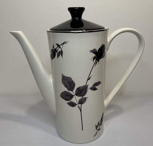 Lord Nelson Black Rose Coffee Set 6x Cups & Saucers Pot Milk Jug & Sugar Bowl - Picture 2 of 23