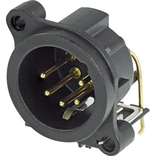 Neutrik NC5MAH 5 pin male XLR receptacle, Horizontal PCB Mount - 第 1/3 張圖片