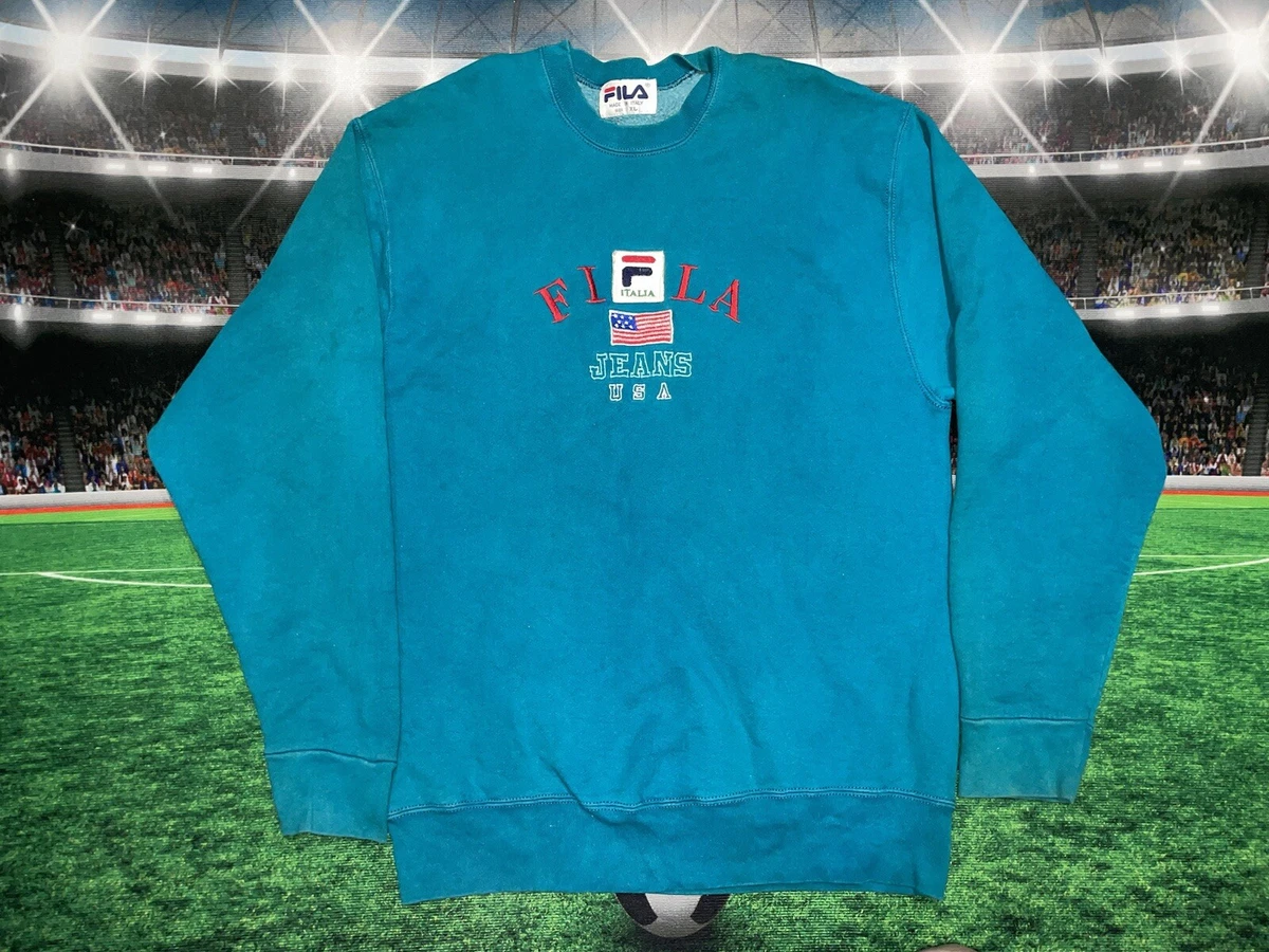 ▪️70‘s【FILA】ITALY SWEATER Fila Cash Sweater Wool Fur Gray Soft Long Sleeve Men's Size Large