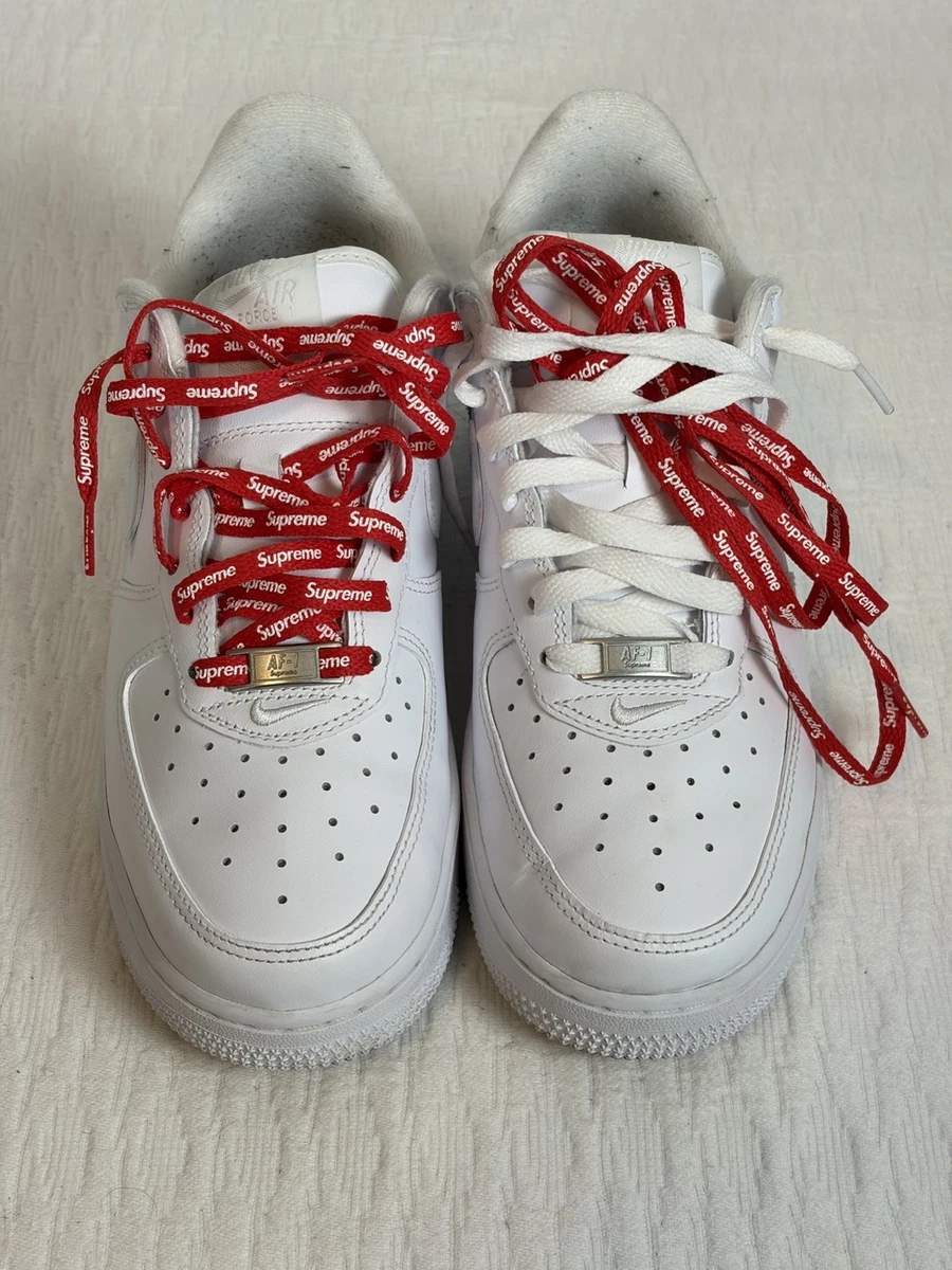 Nike Air Force 1 Supreme White W for sale | eBay