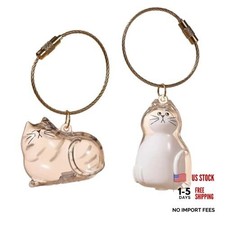 2 Pack Cat Hair Keychain   Creative Pet Fur Keepsake Holder, Can Be Used White
