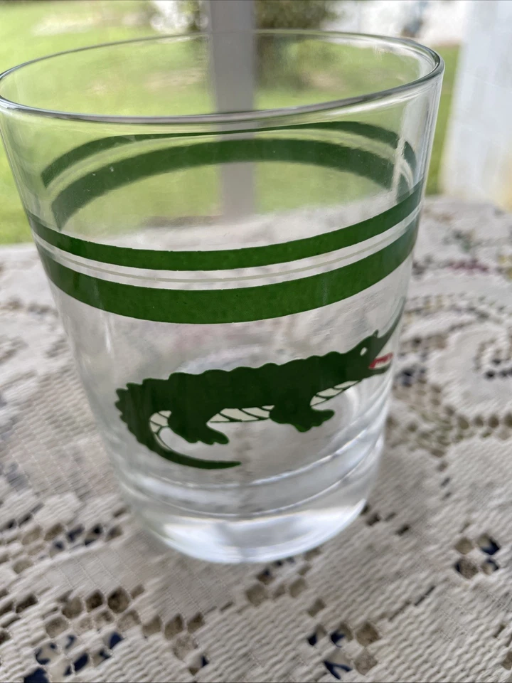 Vintage 60’s Cera Glass Alligator Rocks Low Ball Glass MCM Rare Set of 3 Barware - Image 3 of 4