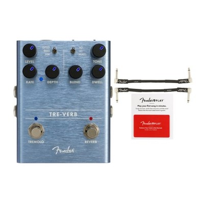 Fender Tre Verb Digital Reverb Tremolo Pedal Cable Prepaid Card TONE