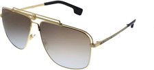 NEW Versace Men's Sunglasses VE2242 100289 Gold Grey Brown 61mm
