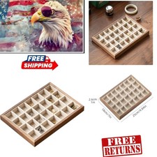 Luxury Jewelry Display Tray with Velvet - 28 Grids for Rings Earrings