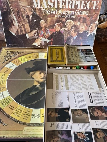 Fun-Vtg 1970 Masterpiece The Art Auction Game Parker Brothers ~ Complete In Box