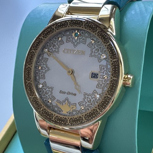 Citizen Women's Aladdin Princess Eco-Drive Teal Leather Watch 30 MM GA1072-07D - Picture 7 of 24