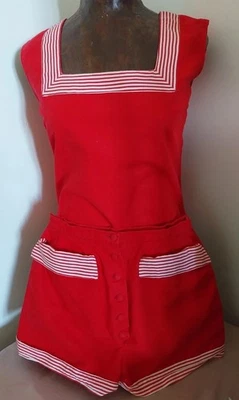Rare . Vintage 1950 tenue d'été. Short+ marinière. Modèle déposé.modèle - Photo 1/4