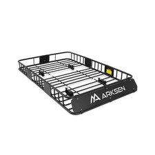 ARKSEN 64" x 39" x 6" Roof Rack Basket with Extension, 150 lb Heavy-Duty Stee...