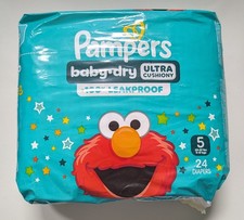 Pampers Baby Dry Size 5 Diapers 24 Leakproof. Protection Hypoallergenic Design