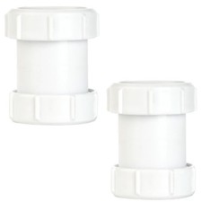 Securplumb Waste White Pipe Fittings Straight Coupler Compression 32mm & 40mm UK