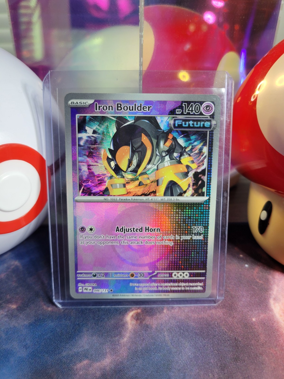 Iron Boulder 46/131 Pokémon TCG S&V Prismatic Evolutions Pokéball Rare Holo NM