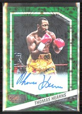 2025 Panini Combat Anthology #94 Thomas Hearns Green Fireworks Signatures
