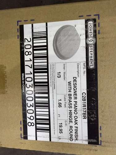 JONES STEPHENS C2B1E17BR OAK W/PIANO FINISH Toilet Seat Brass Finish NEW IN BOX! - Picture 3 of 3