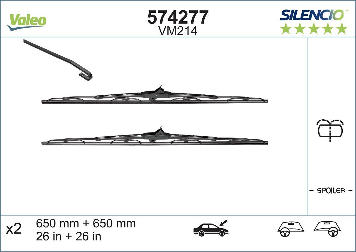 VALEO-OE 574277-OE Wiper Blade for CITROËN,FIAT,LANCIA,PEUGEOT