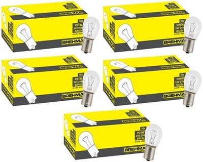 50x BREHMA P21W 24V 21W Kugellampe BA15s LKW Bus Bremslicht Rücklicht Glühbirne