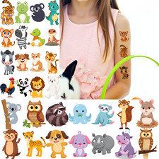 54pcs Temporary Tattoo Temporary Tattoo Stickers Rhinoceros Dog Tiger For Boys
