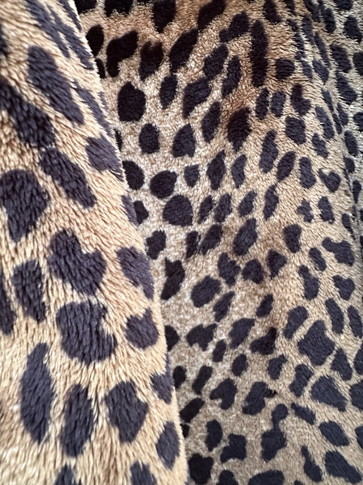 Colete feminino de camurça sintética leopardo 2X estampa animal reversível motociclista Y2K faroeste - Imagem 4 de 4