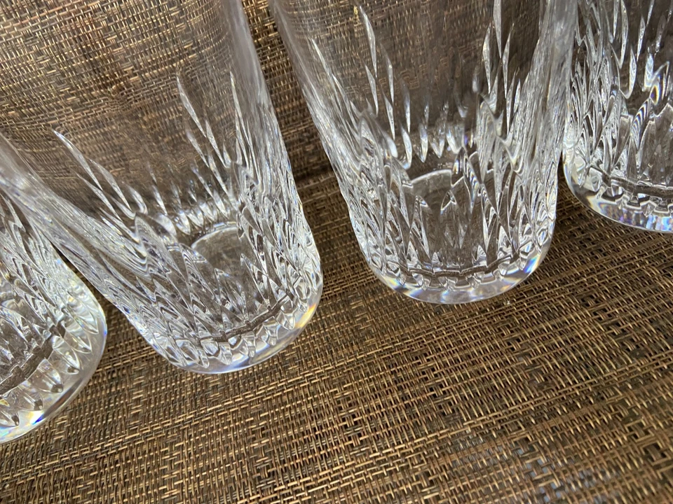 4 Baccarat Nemours Highball Glasses Made For Tiffany & Co. 5.5" Vintage Rare EUC - Image 2 of 4