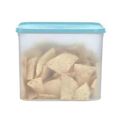 Tupperware Modular Mates 37 cup Rectangular #4 Container Blue Seal New
