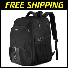 Extra Large Anti Theft Laptop Backpack for Men 50L - Black