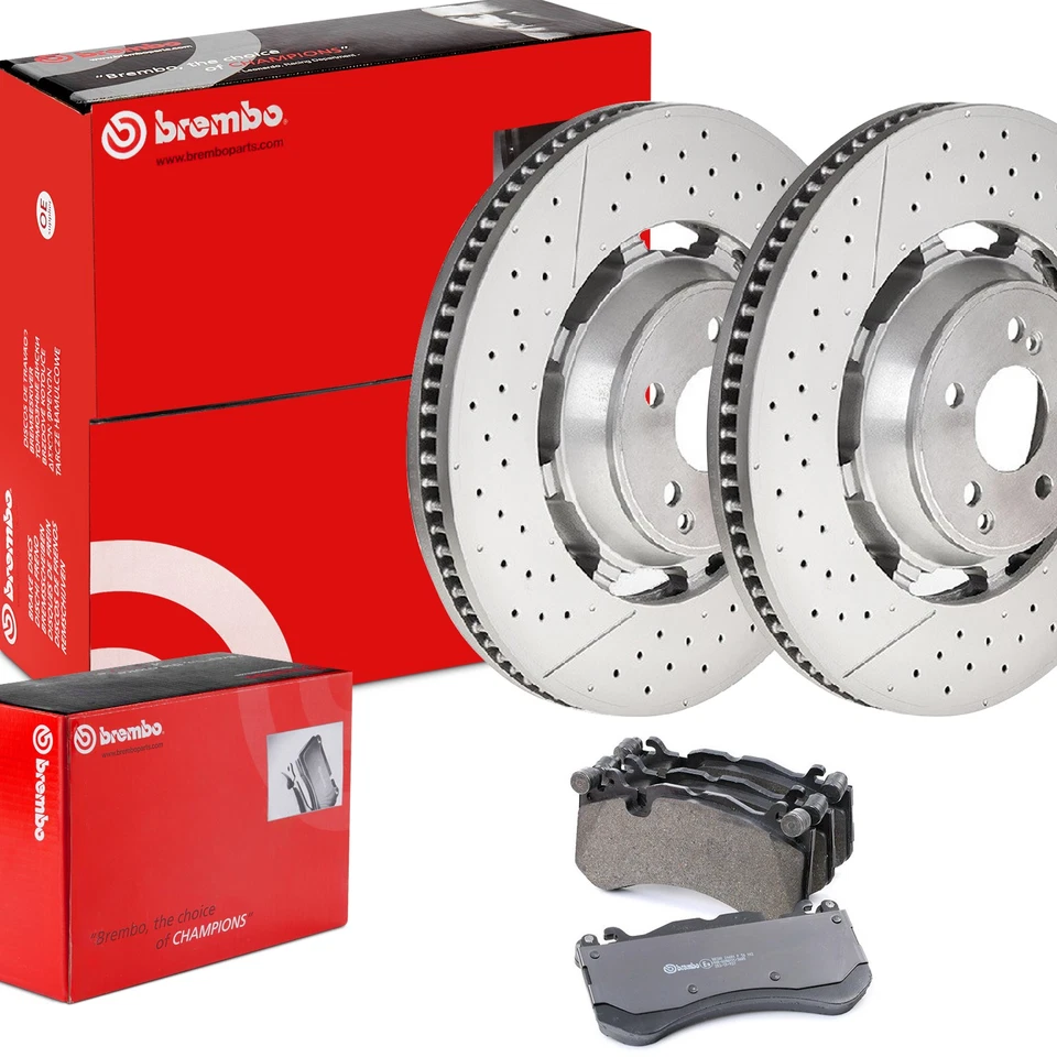 BREMBO Bremsenset Vorne Bremsscheiben Beläge passend für MERCEDES-BENZ SL (R231)