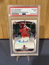 Nelson Rada 2023 Bowman Prospect 1st Auto #PPA-NR - LA Angles PSA 9