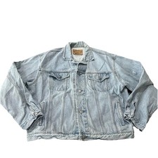 Vintage 90s GAP Denim Trucker Jacket Mens Size XL Boxy Light Wash USA