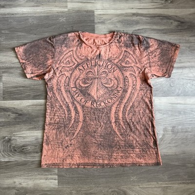 VTG Affliction Fedor vs Arlovski Day of Reckoning Shirt L MMA AOP Y2K Jan 24th 