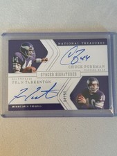 2025 National Treasures Chuck Foreman Fran Tarkenton Synced Signatures Auto /99