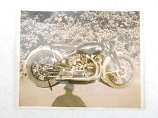 Original 8x10 Vincent Motorcycle Photograph 1950s Black Shadow Lightning L14309