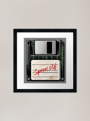 Löffel Datei Code speichern Diskette Fr gerahmtes Wandbild Poster Leinwanddruck Bild