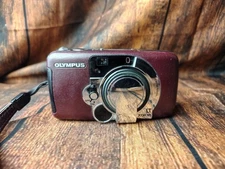 Olympus LT-Zoom 105 35mm Point & Shoot Camera Red Leather