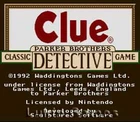 Clue - SNES Super Nintendo Game