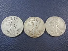 1941 - 1943 P Walking Liberty Half Dollar 90% Silver - Lot 3 Condition Varies b