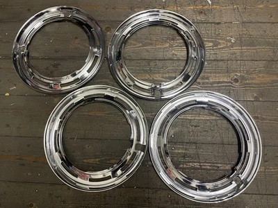 OE NOS 13" Sunbeam Alpine Hillman Minx Singer Wheel Trim Washer Disc Set Oblong - Image 1 of 3