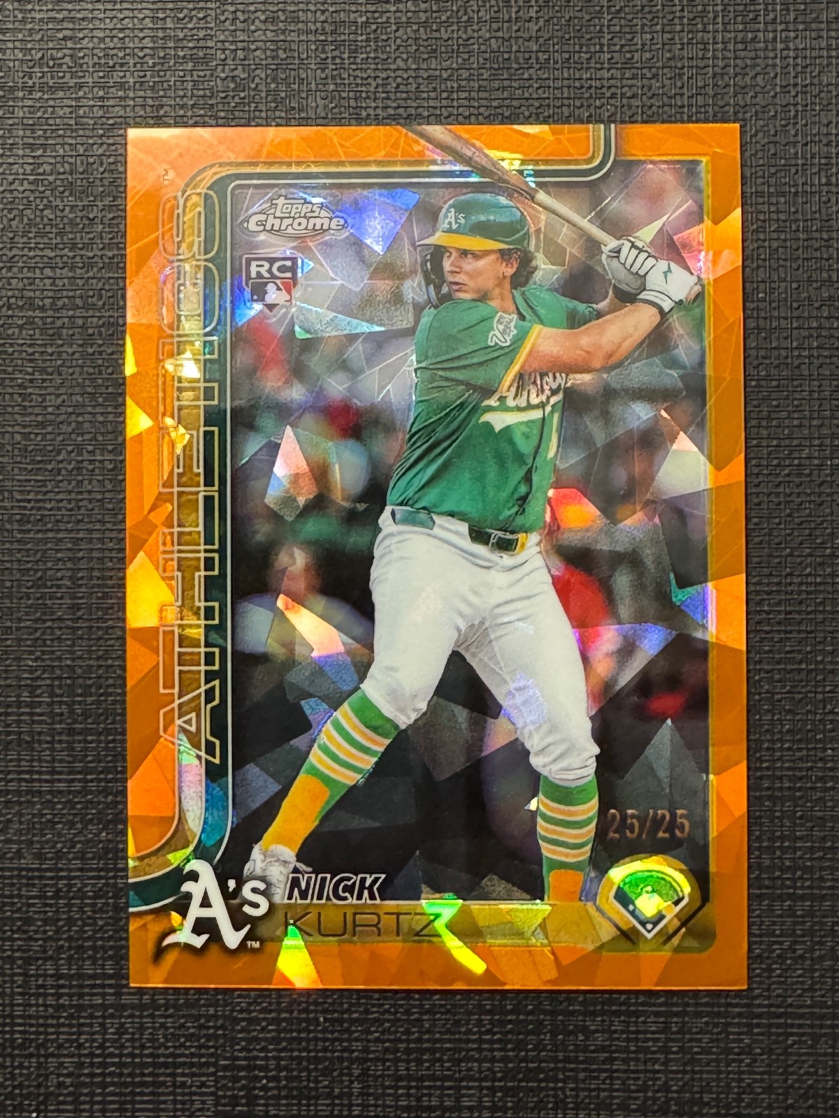 2025 Topps Chrome Update Sapphire #USC-178 Nick Kurtz RC 25/25 Orange Athletics